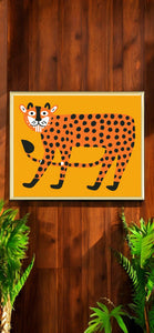 Playful Leopard Illistration