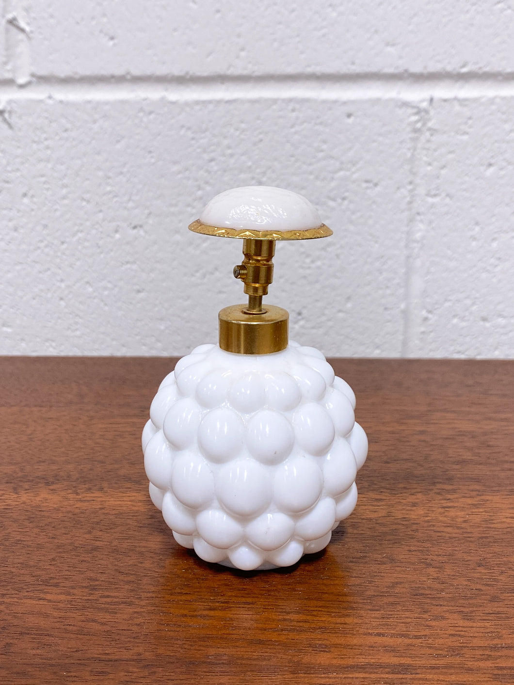 Vintage HolmSpray Bubble Milk Glass Perfume Bottle 