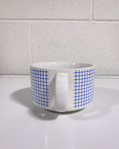 Large Blue Graph Mug