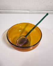 Load image into Gallery viewer, Amber Glass Dessert Bowl and Spoon
