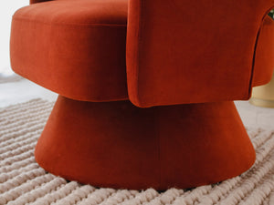 Burnt Orange Swivel Chair