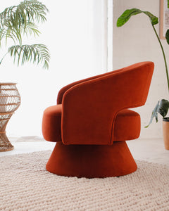 Burnt Orange Swivel Chair