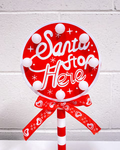 Santa Stop Here Light Up Christmas Decor