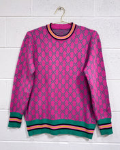 Load image into Gallery viewer, Pink Pullover with Green Chain Motif (XL)
