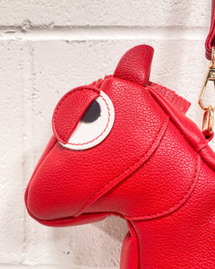 Red mini horse purse