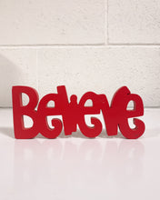 Load image into Gallery viewer, Wooden “Believe” Sign
