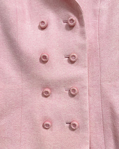 Vintage 2-piece Wool Pink Dress and Waistcoat Set