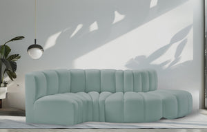 New Orleans Modular Sofa in Mint Faux Leather