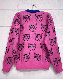 Pink Kitty Pullover Sweater (XL)