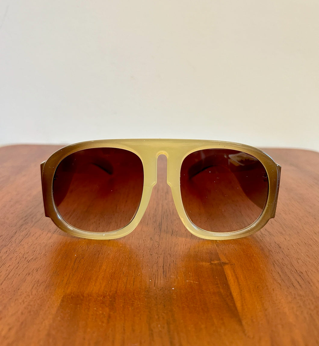 Modern Brown Aviator Glasses