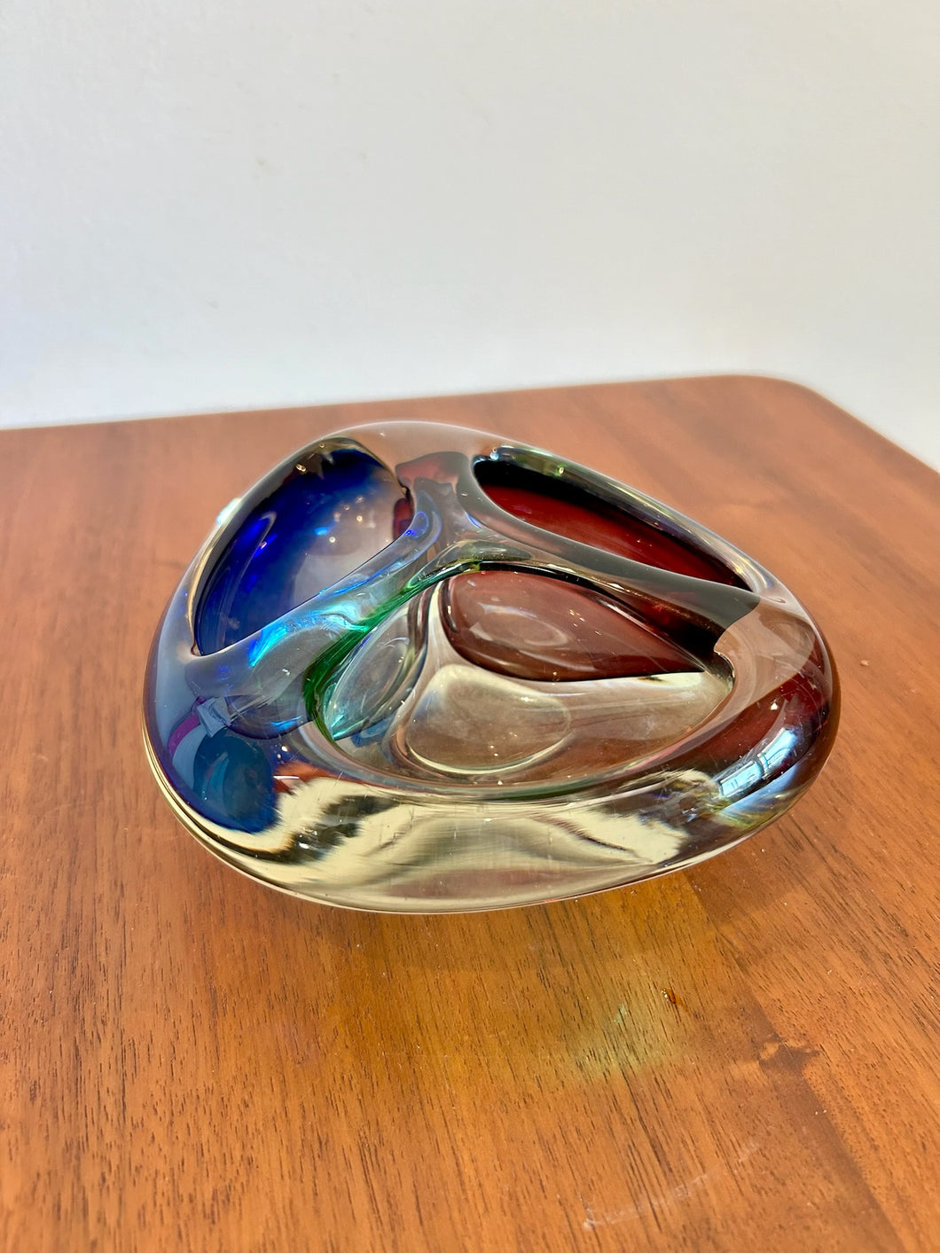 Space Age Tri Color Murano Glass Catchall