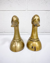 Load image into Gallery viewer, Vintage Pair of Brass Duck Bookends
