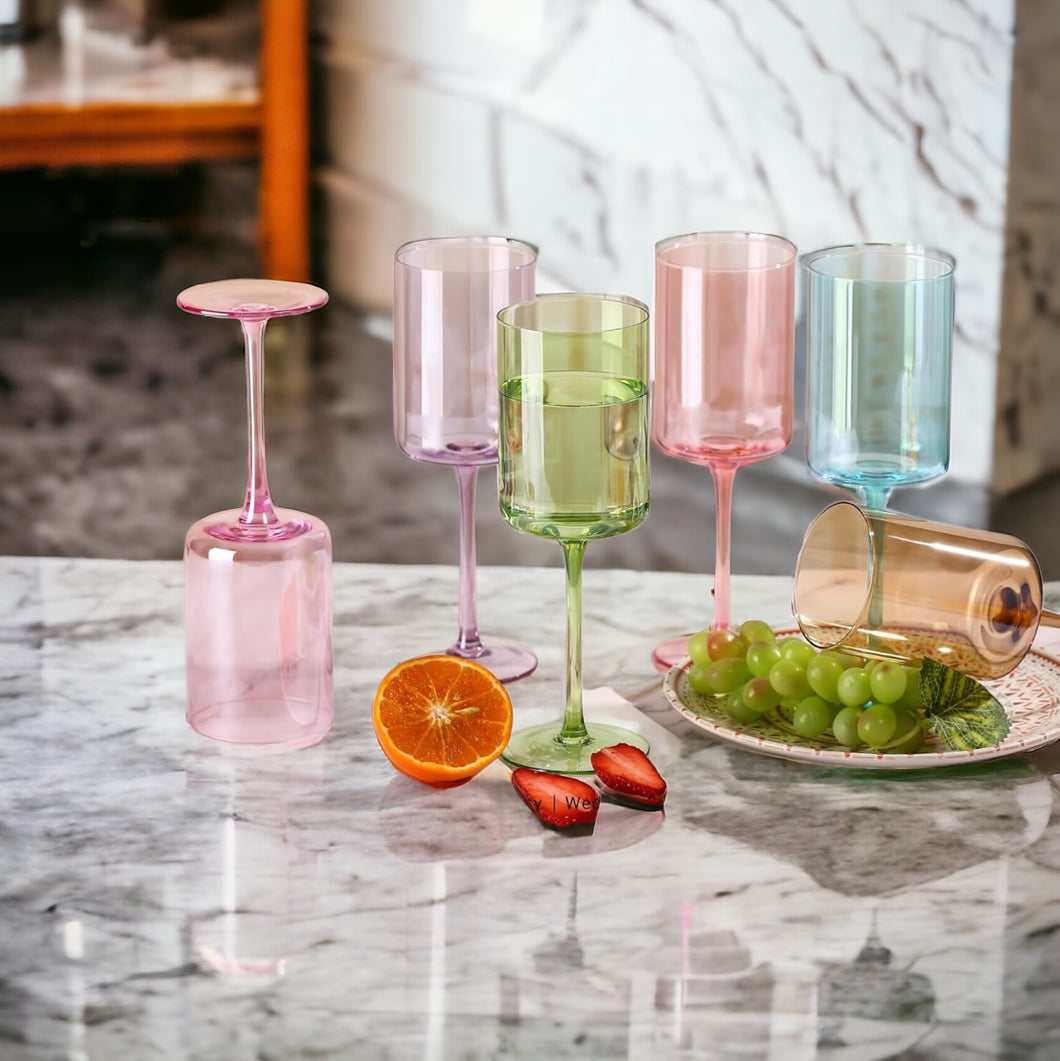 Colorful Wine Glassware