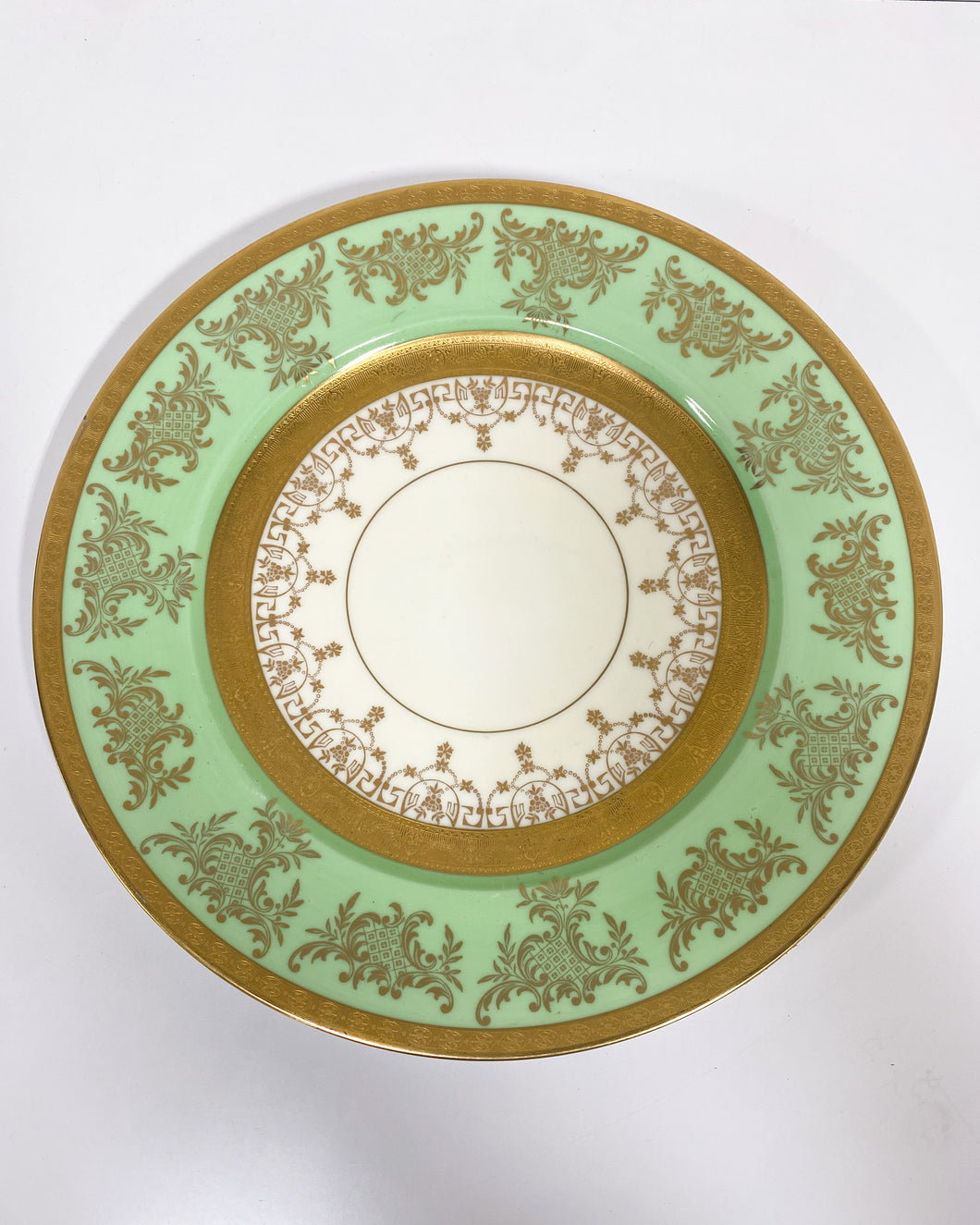 Vintage Edgerton Green and Gold Plate - Made in Japan