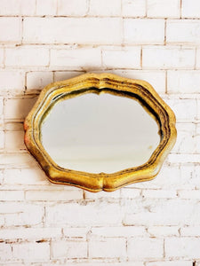 Small Mid Century Gold Gilt Mirror