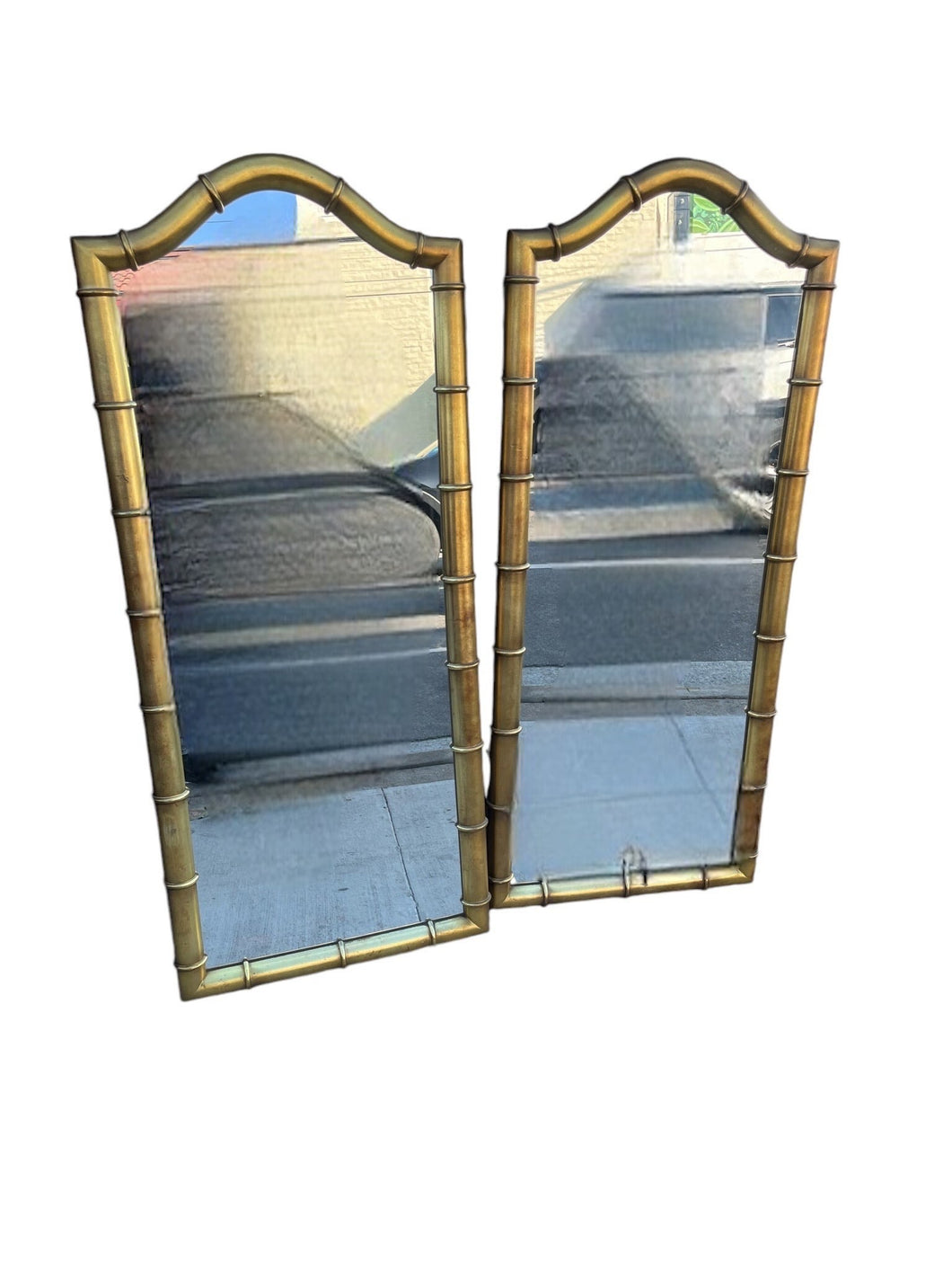 Vintage Gold Faux Bamboo Mirror, Sold Separately