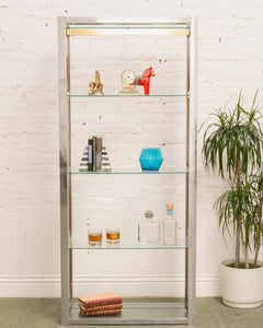 Chrome and Brass Shelf