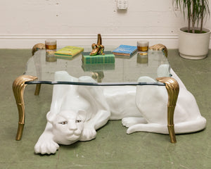 White Panther under Regency Coffee Table