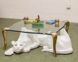 White Panther under Regency Coffee Table