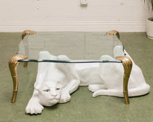 Load image into Gallery viewer, White Panther under Regency Coffee Table
