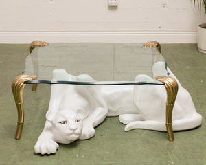 White Panther under Regency Coffee Table