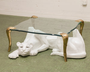 White Panther under Regency Coffee Table