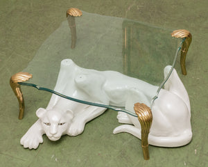 White Panther under Regency Coffee Table