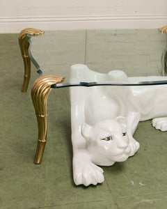 White Panther under Regency Coffee Table