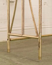 Load image into Gallery viewer, Vintage Brass and Glass Dressing Table with Matching Stool
