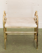 Load image into Gallery viewer, Vintage Brass and Glass Dressing Table with Matching Stool
