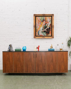 Decorated Long Sleek Credenza Sideboard