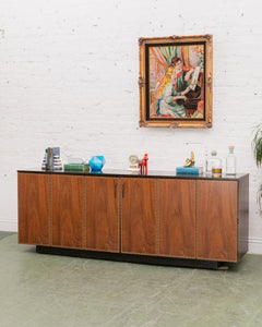 Decorated Long Sleek Credenza Sideboard