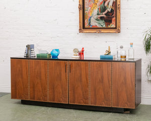 Decorated Long Sleek Credenza Sideboard