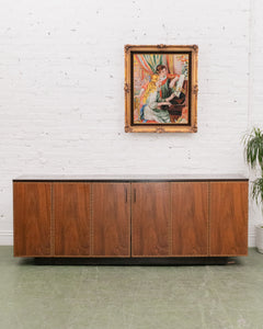 Decorated Long Sleek Credenza Sideboard