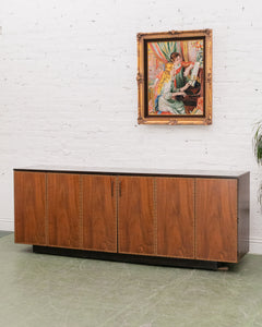 Decorated Long Sleek Credenza Sideboard