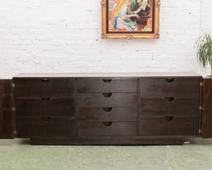 Decorated Long Sleek Credenza Sideboard