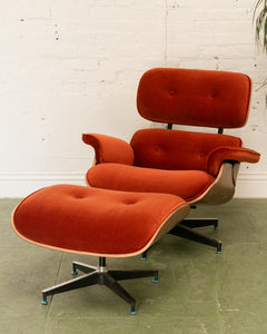 Hacienda Burnt Orange Iconic Chair and Ottoman