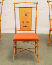 Load image into Gallery viewer, Palm Tree Vintage Bamboo Chairs
