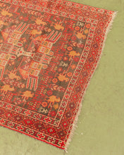 Load image into Gallery viewer, Afghan Vintage Red Rug
