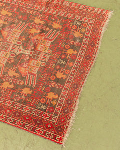 Afghan Vintage Red Rug