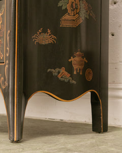 Vintage Drexel Et Cetera Collection Serpentine Chinoiserie Chest of Drawers from the 1980s