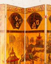 Load image into Gallery viewer, A Chinese Gilt and Polychrome-Painted Six-Panel Screen
