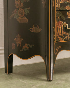 Vintage Drexel Et Cetera Collection Serpentine Chinoiserie Chest of Drawers from the 1980s