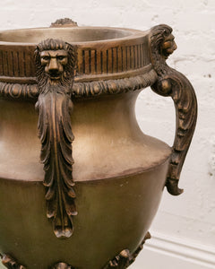 Lion Brass Vase