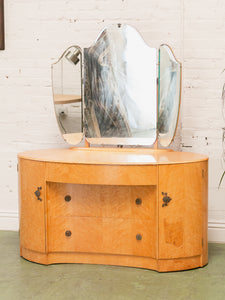 Art Deco Birdseye Maple Vanity Chest of Drawers