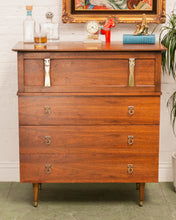 Load image into Gallery viewer, Vintage Highboy Mid Century Dresser
