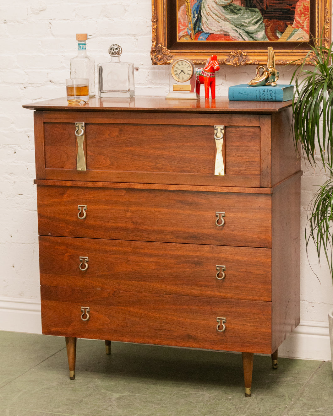 Vintage Highboy Mid Century Dresser