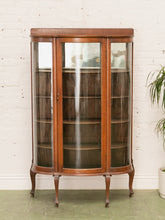 Load image into Gallery viewer, Tiger Wood Antique Curio Cabinet
