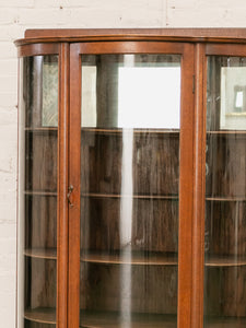 Tiger Wood Antique Curio Cabinet