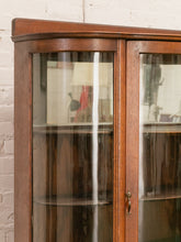 Load image into Gallery viewer, Tiger Wood Antique Curio Cabinet
